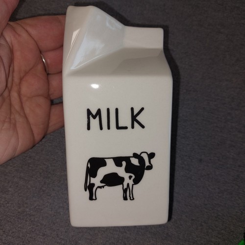 Novelty ceramic milk carton - milk,