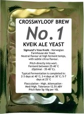 Kveik Beer Yeast No.1 - Norwegian Farmhouse Ale. Home Brew Sigmund Voss Brewi...