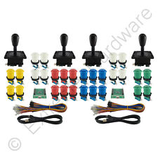 4 Player Arcade Control Kit 4 Bat Top Joysticks 28 Buttons Xin-Mo Mixed Colours