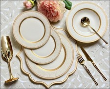 Luxury White and Gold 24 Piece