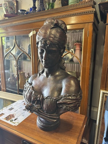 Old bronze patinated lifesize - old,