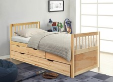 3ft Pine Trundle Bed With