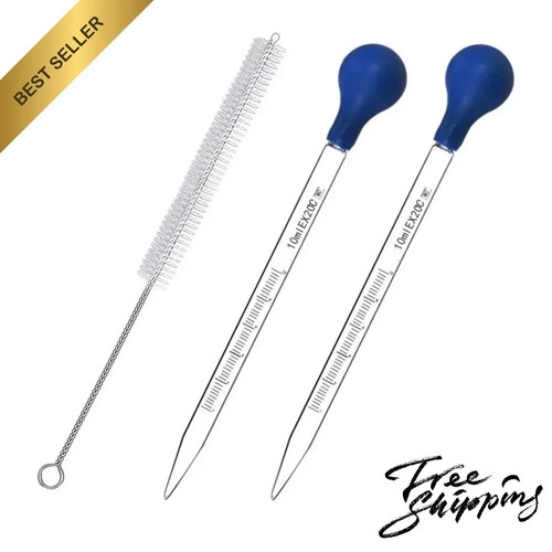 2pcs 10ml glass graduated - 2pcs,