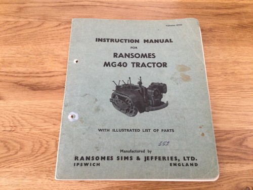 Ransomes mg40 instruction - ransomes,