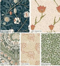 Crafts Cotton Fabric William Morris Sweet Symphony Oak Tree Tulip Apple Eden Sew