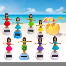 1pc Small Solar Powered Dancing Hula Girl for Car Dashboard Ornament Decoration
