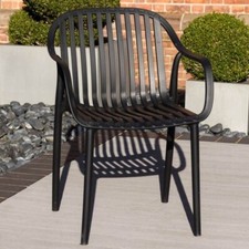 STACKABLE BLACK OUTDOOR CHAIR