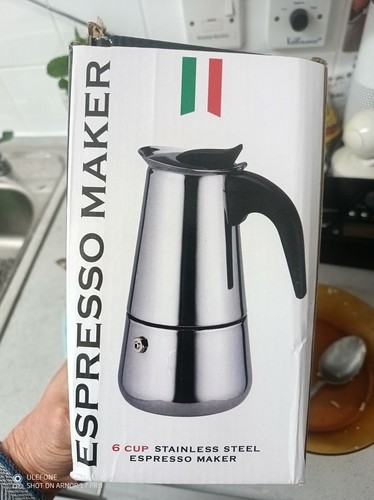 Stainless steel espresso maker - steel,