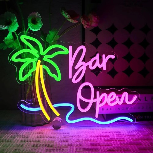 Bar open neon sign led - bar,