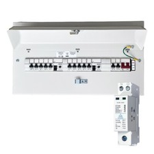 MK Honeywell 21 Way Populated White Metal Consumer Unit Fuse Board + SPD