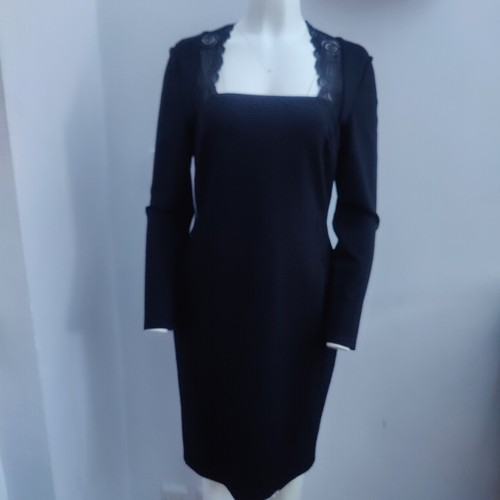 Gina bacconi black lace neck - lace,