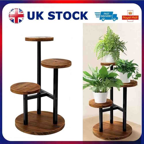 Tier wooden plant display - wooden,