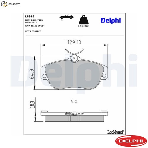 Brake pad set - brake, disc