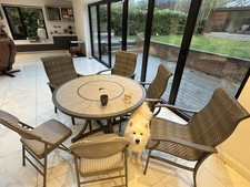 Costco-Style Outdoor Garden Table & Chair Set + 2 Indoor Chairs | Excellent