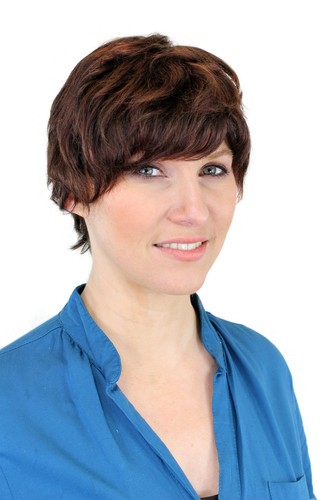 Real hair wig short - real,