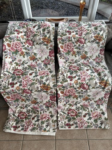 Pair floral curtains - pair,