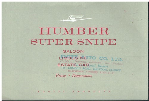 Humber super snipe series - snipe,