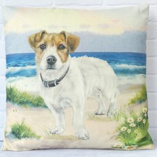 Jack Russell Terrier Dog Cushion Cover Decorative Watercolour Animal Gift 18"