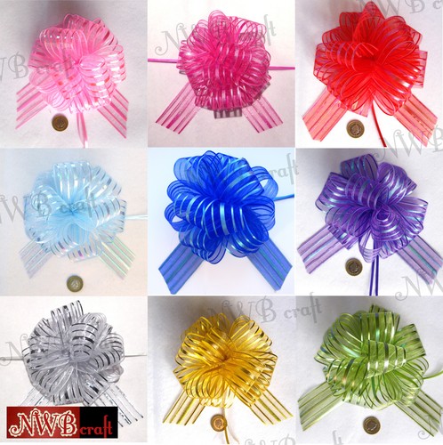 50mm large organza ribbon pull - large,
