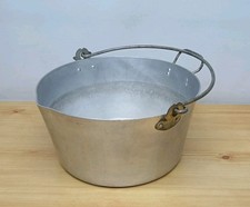 Vintage Large Aluminium Jam Pot Preserving Pan Saucepan - 7” x 13” In Size