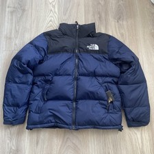 Unisex North Nuptse 700 Navy Blue Black Puffer Jacket Winter Coat Size Large 