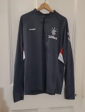 Hummel Glasgow Rangers FC 2018/19 Grey Long Sleeve 1/4 Zip Training Jersey