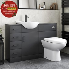 Alpine Black Toilet & Basin