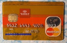 LATVIA money bank card parex mastercard (bank is closed )