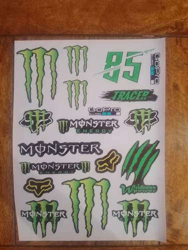 Monster energy sticker sheet - monster,