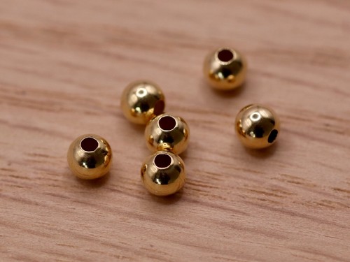 9ct gold round - gold, beads