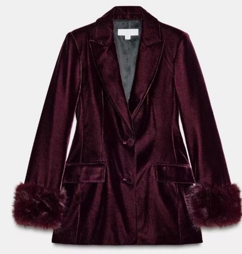 Zara velvet blazer with - with, faux
