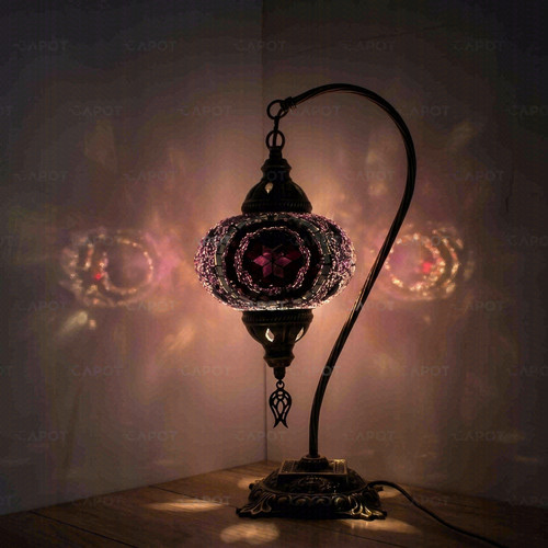 Purple turkish mosaic table - purple,