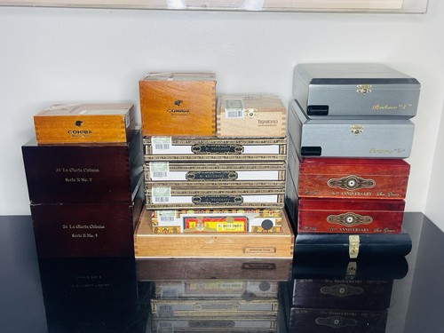 Lot empty wooden - wooden, cigar