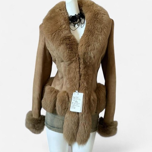 Sheepskin and fur coat with - , a