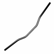 Bike-It Low Un-Braced Motorcycle Handlebar - Black, 22mm (7/8'') Diameter