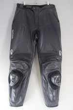 RICHA LEATHER BIKER TROUSERS WITH CE KNEE ARMOUR/KNEE SLIDERS: WAIST 34"/LEG 30"