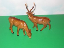 Vintage Elastolin Stag Deer Figurines Toy