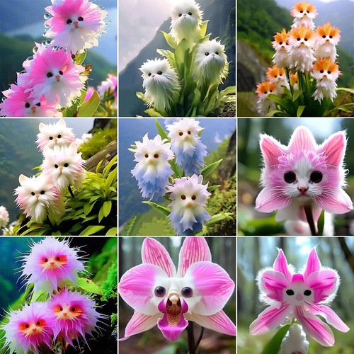 100pcs big flower faced - 100pcs, cat