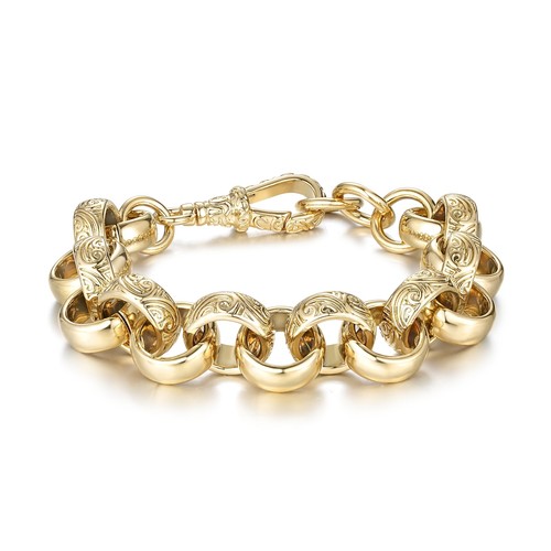 Mens 9ct gold - gold, ornate
