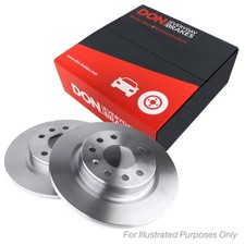 2x Brake Discs Solid For Ford