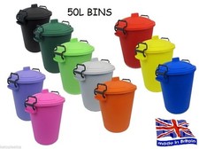 coloured bin 50l litre ideal for animal feed  horses  cats  dogs  birds