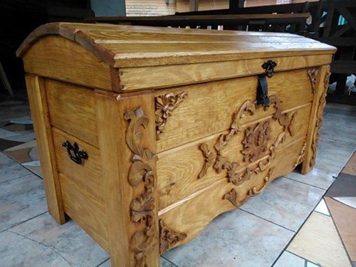 Wooden blanket box coffee - wooden,