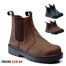 Mens leather chelsea safety - leather,