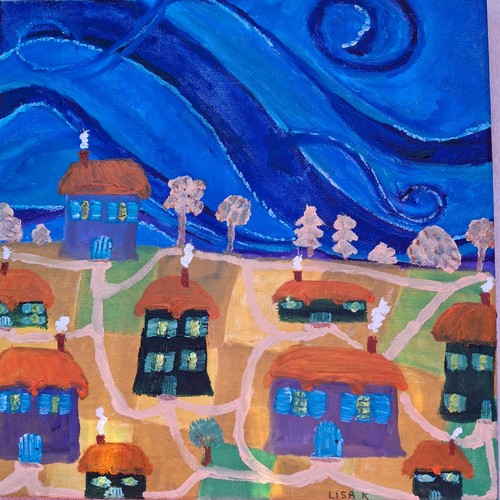 Original oil painting lisa - lisa, k