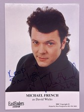EastEnders David Wicks Michael French Signed Cast Card Undedicated