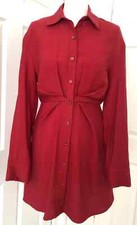 ZARA RED SHIRT DRESS WITH