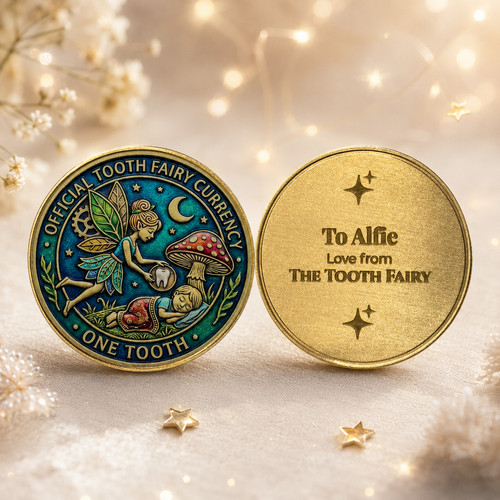 Personalised tooth fairy coin - personalised,