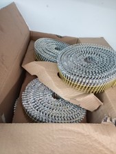 15 Degree Coil Nails Flat Head 50mm x 2.5 Galvanised Ring Shank Fencing 7200 Box