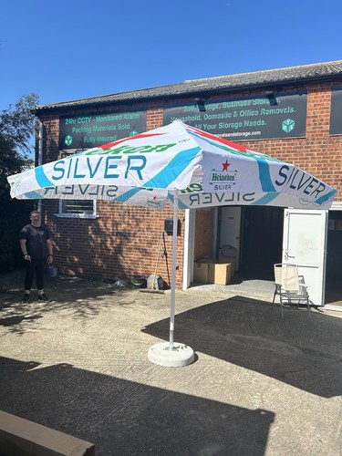 Large heineken parasol with - heineken,