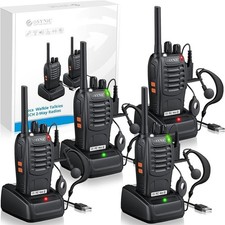 eSynic 4Pack Professional Walkie Talkies Rechargeable Walkie Talkies for Adults